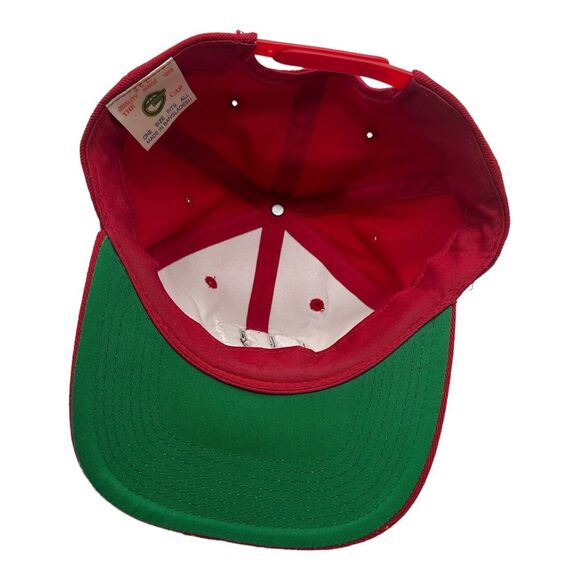 Vintage Wisconsin Badgers Hat Red Snapback G Cap NCAA College University 80s 90s - Picture 7 of 9